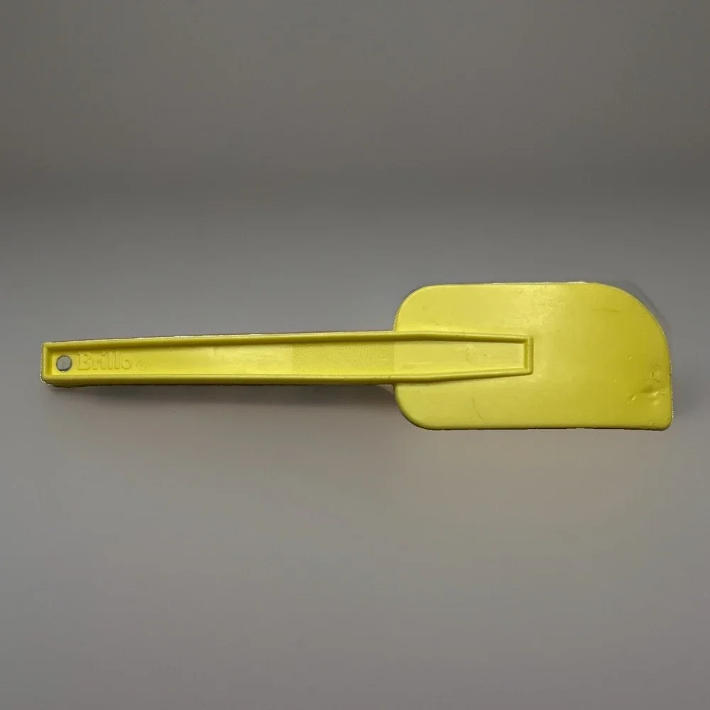 Vintage Brillo Yellow Jar Scraper Spreader Spatula 7.5